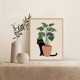 Cute Cartoon Cat Canvas Wall Art